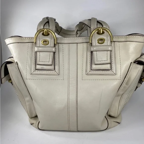 Coach SOHO MIA Ivory Leather Shoulder Tote 10049 - Picture 2 of 6